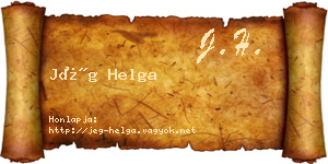 Jég Helga névjegykártya